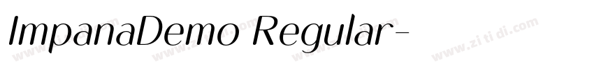 ImpanaDemo Regular字体转换